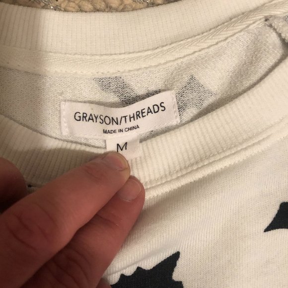 2/$19 Grayson Threads Cropped Bat Sweater - Picture 2 of 3